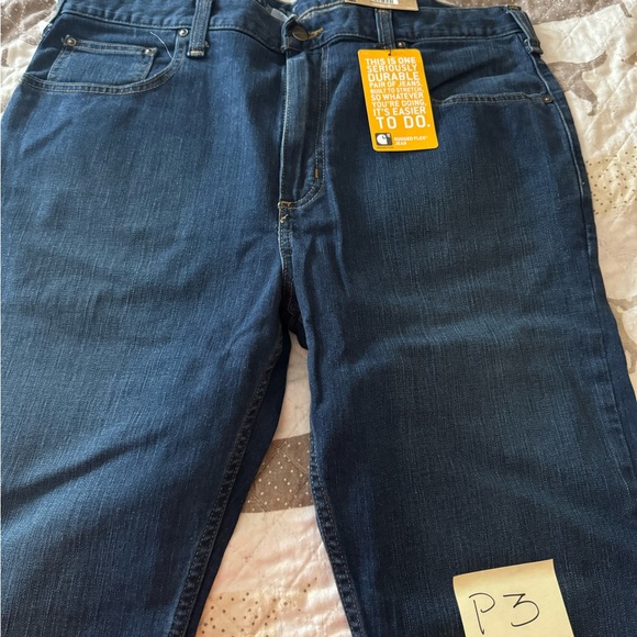 Carhartt Other - Carhartt Blue Relaxed Jeans with Zipper Fly and Contrasting Stitching